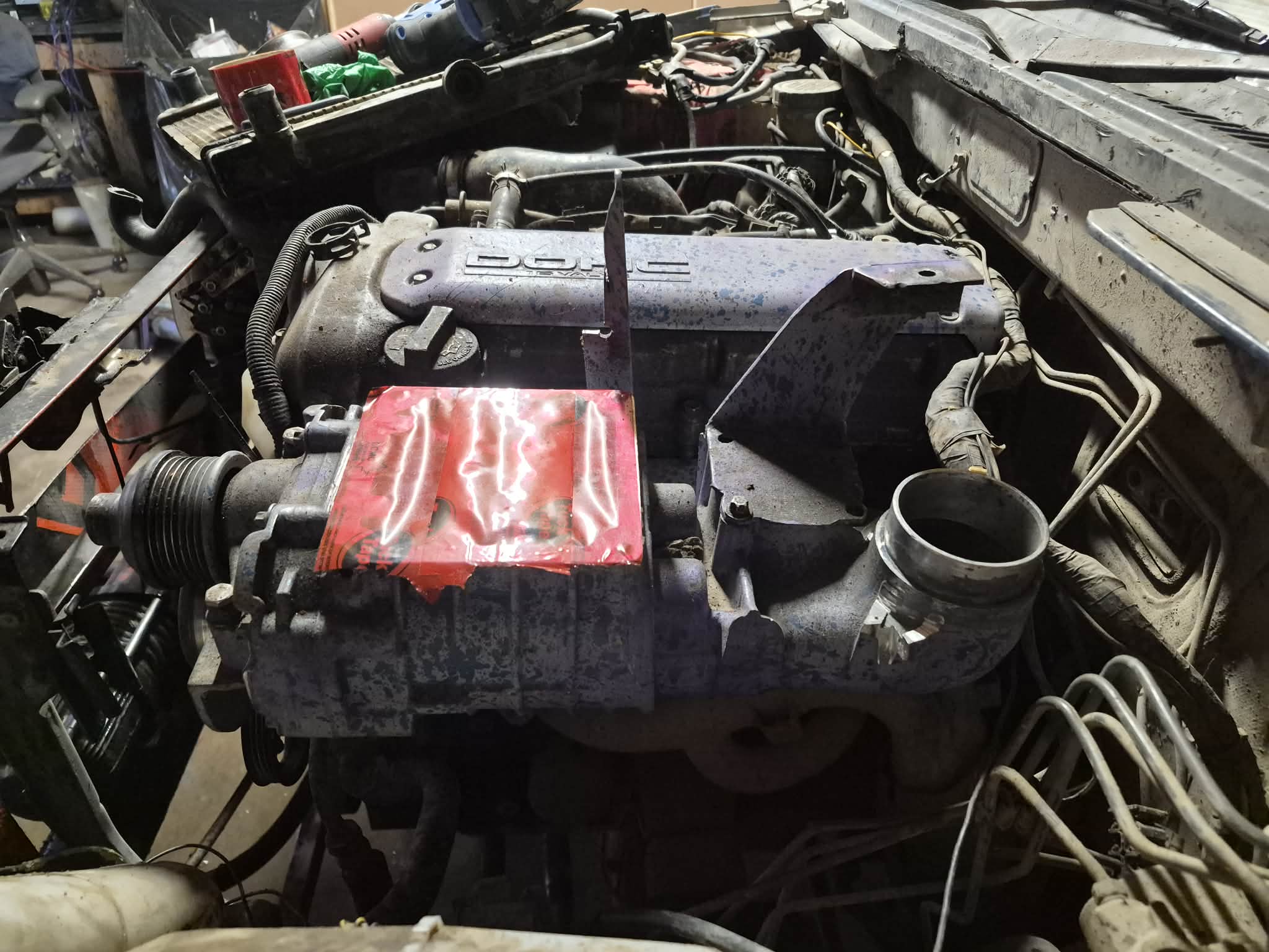Jimny M65 Supercharger Kit Installation - Custom bracket mounting on M13A engine